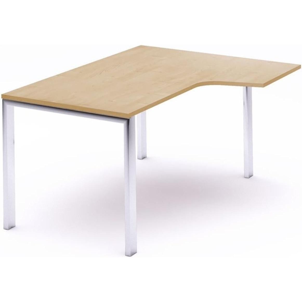 Rocada, Schreibtisch, Schreibtisch Total L-Form rechts BxTxH 160x120x73cm Gestell verchromt Platte Melamin buche