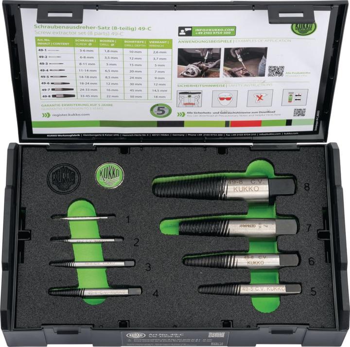 Actual product image Kukko Screw extractor set