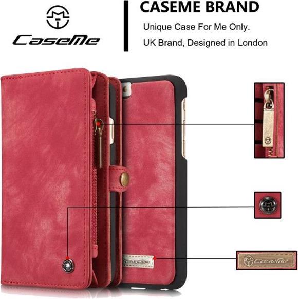 Produktbild Caseme Leder Portemonnaie mit Plastik Hülle (Apple iPhone 7 Plus, Apple iPhone 8 Plus)