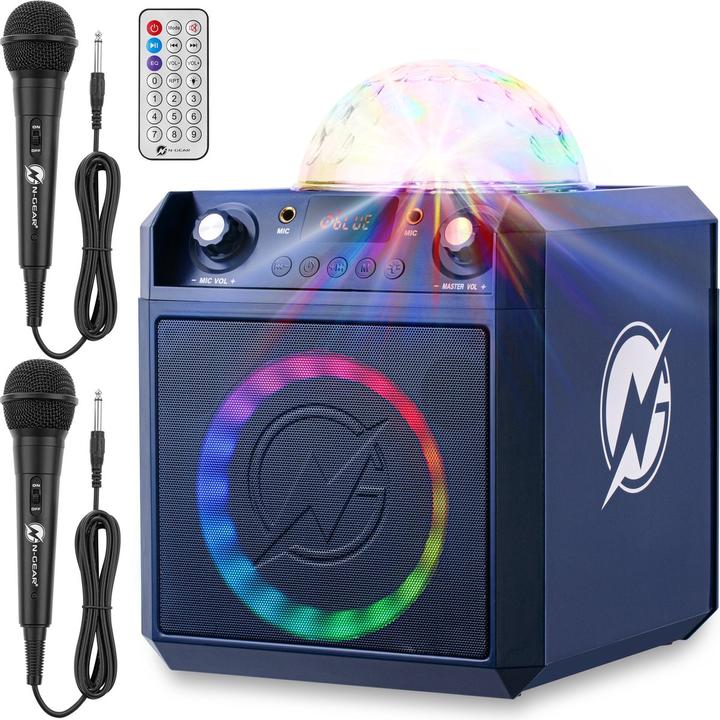 Produktbild N-Gear Block Party 602 XL - Karaoke set met 2 Microfoons - Bluetooth Party Speaker