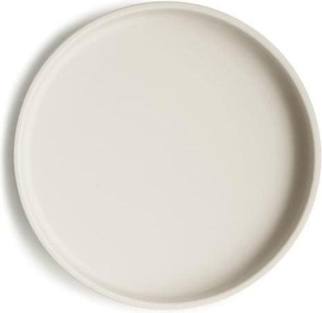 Actual product image Mushie Classic Silicone Plate Ivory