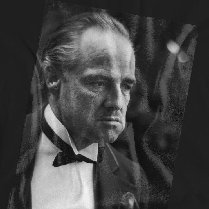 Actual product image The Godfather Unisex Adult Don Vito Corleone Photograph T-Shirt (XXL)