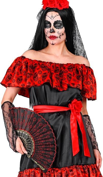 Image du produit Widmann Éventail rouge avec dentelle