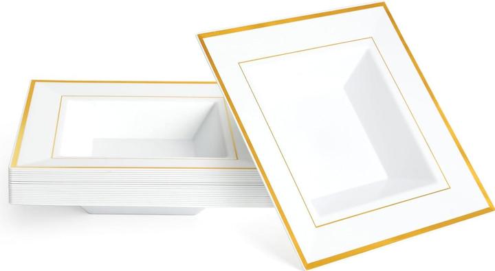 Weiss mit Goldrand