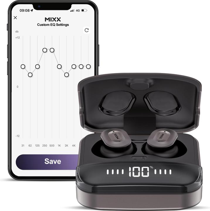 Produktbild Mixx Stremmuds Ultra Punkte, die drahtlose In-Ear-Kopfhörer-Black (SBUL-DT-BK-371) (6 h, Kabellos)