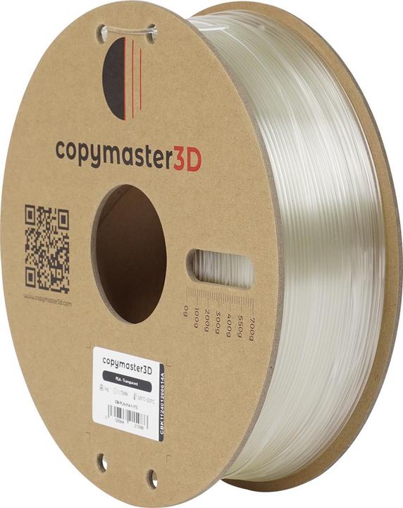 Productafbeelding Copymaster3D PLA Filament for 3D Printer, 1.75 mm, Transparent (PLA, 1.75 mm, 1000 g, Transparant)