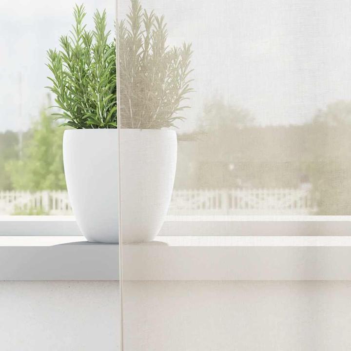 Produktbild VidaXL Voile Vorhänge mit Stangentaschen 2 Stk. Creme (140 x 140 cm)