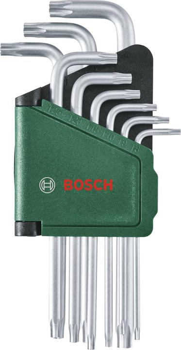 Bosch Professional BOSCH Innenstern Winkelschlüssel Set, 1600A02Z9C, 9-teilig