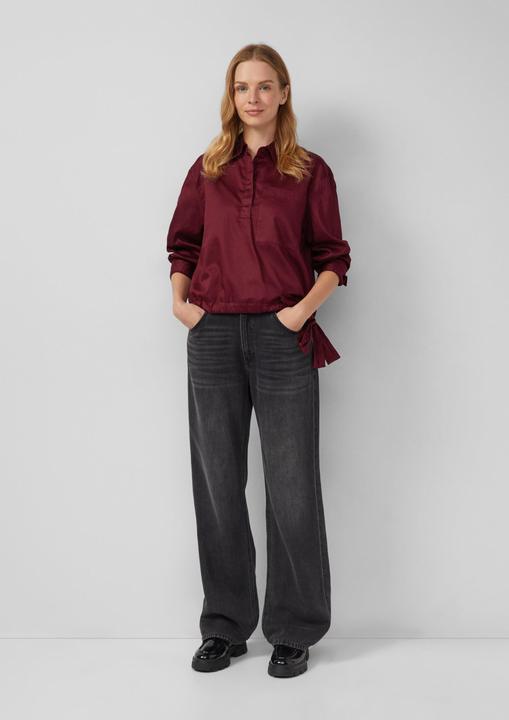 Immagine prodotto s.Oliver Bluse Baumwollsatin-Bluse mit Bindedetail am Saum (38)