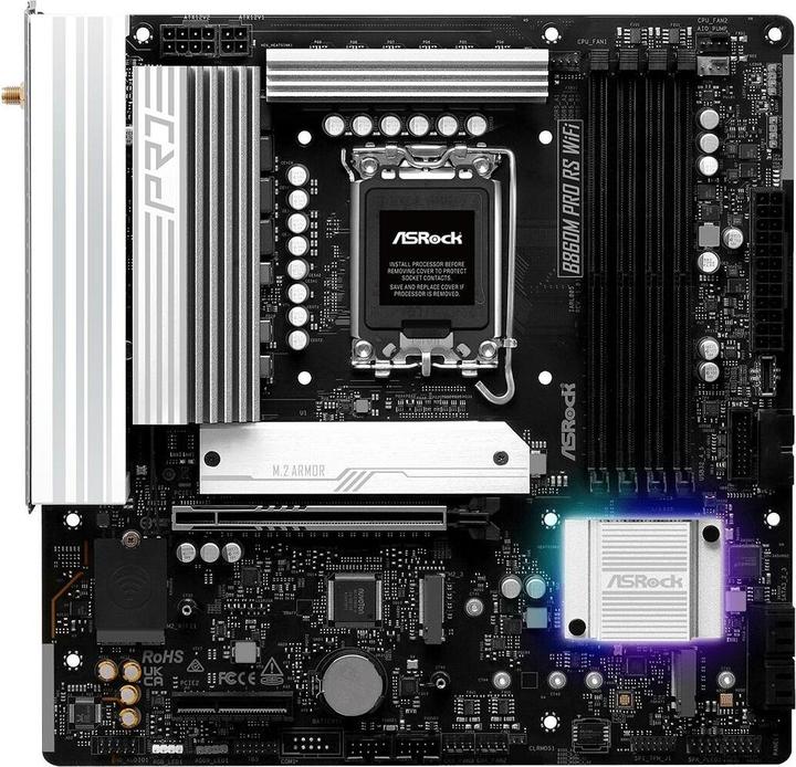 Image du produit AsRock B860M Pro RS WiFi DDR5 Intel S retail (LGA 1851, Intel B860, mATX)