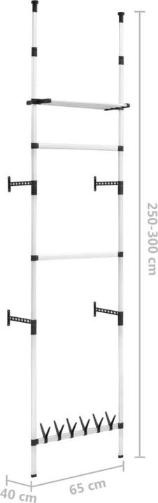 Image du produit vidaXL Teleskopgarderobensystem