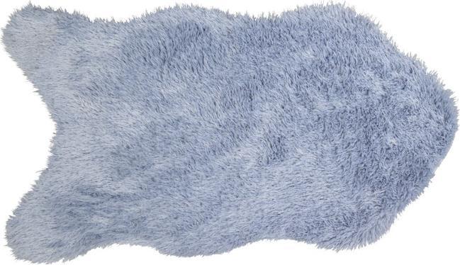 Kaemingk Teppich Kunstfell - blau - Polyester - ca. 90 x 50 cm