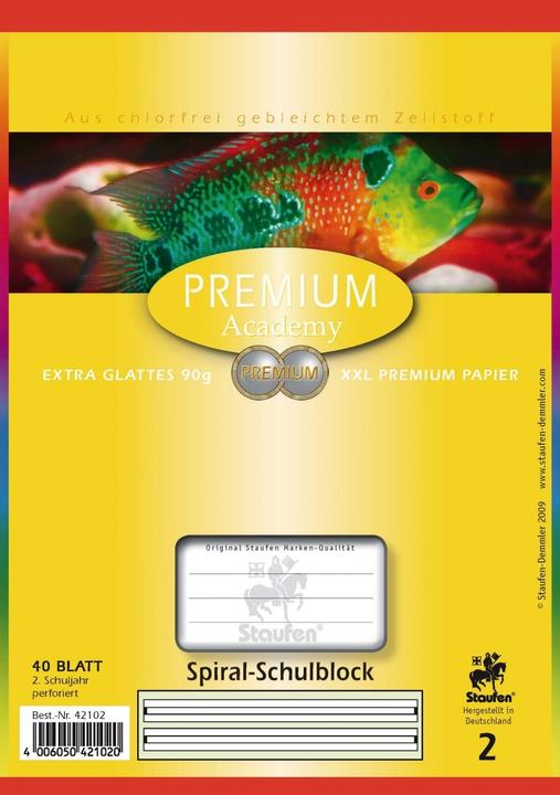 Image du produit Staufen Bloc à spirales A5 40BL Lin.2 gris (A5, À rayures, Couverture rigide)