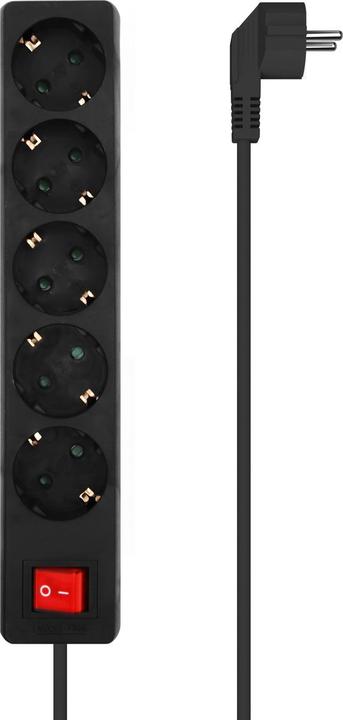 Image du produit Aisens BASE MULTIPLE 5 TOMAS INTERRUPTOR CABLE 3x1.5MM2 1.4M (5x, 1.40 m)