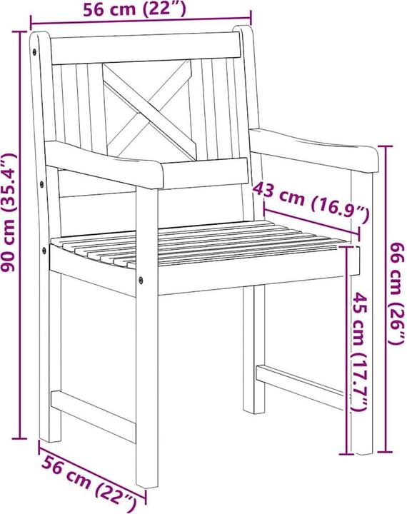 Produktbild vidaXL Gartenstuhl