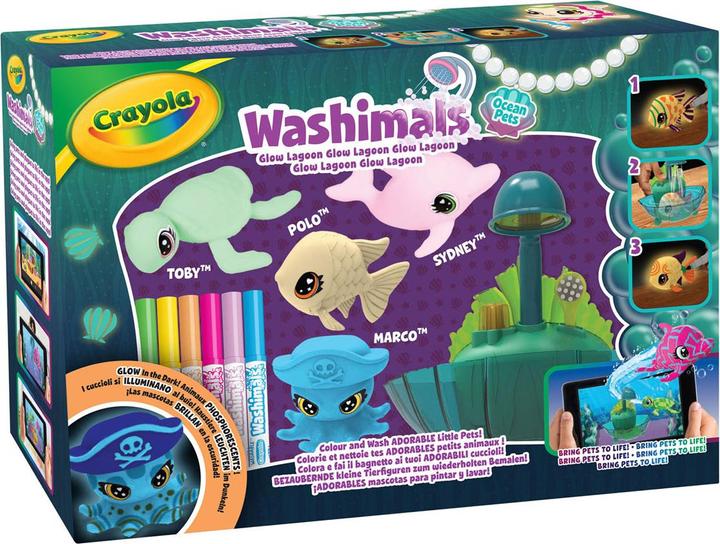 Produktbild Goliath Toys Crayola Washimals Ocean Glow Lagoon Spielset