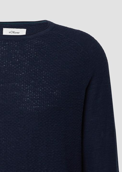Produktbild s.Oliver Strickpullover Strukturierter Pullover aus Baumwolle (XXL)