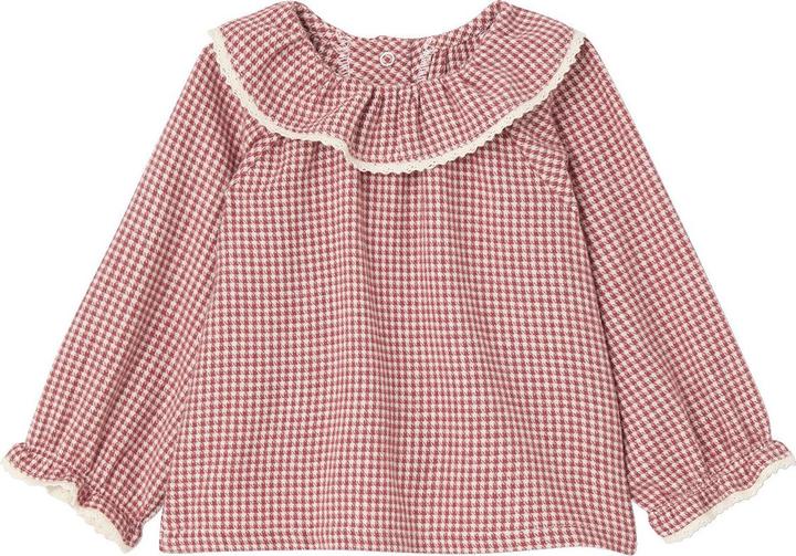 Produktbild Vertbaudet Mädchen Flanellbluse mit Vichykaro und Rüschenkragen (62)