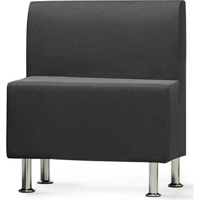 Thumbnail - Rocada, Sofa, Soft mittleres Modul Sofa mit Rückenlehne schwarz (3-Sitzer)