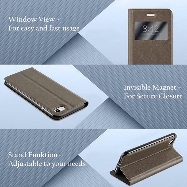 Produktbild Cadorabo Book mit View Doppelfenster Cover (Apple iPhone SE (2nd Gen), Apple iPhone 7)
