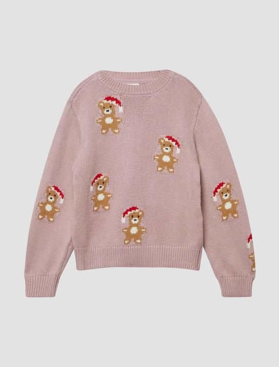 Produktbild s.Oliver Strickpullover Weicher Loose Fit Strickpullover mit Weihnachtsmotiven (92, 98)