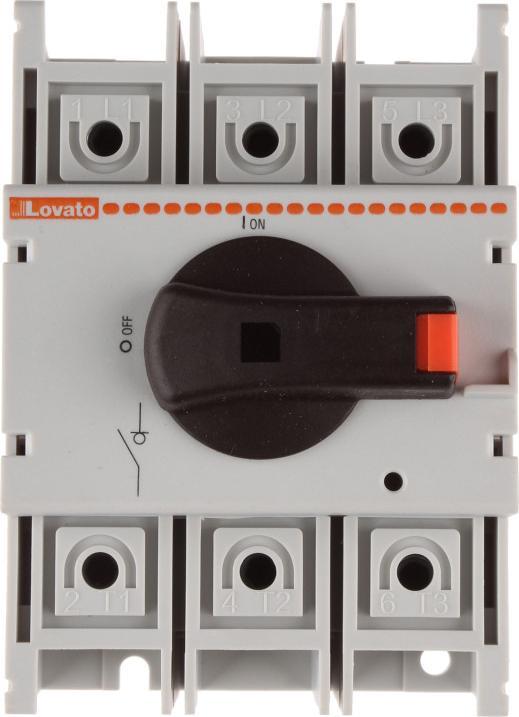 Actual product image Lovato Main switch 63A 3 pole DIN35