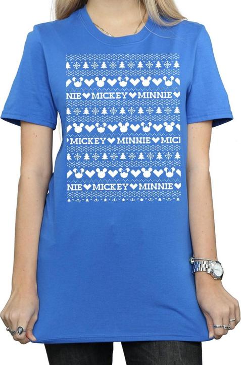 Produktbild Disney Mickey And Minnie Christmas Fair Isle TShirt (XXL)