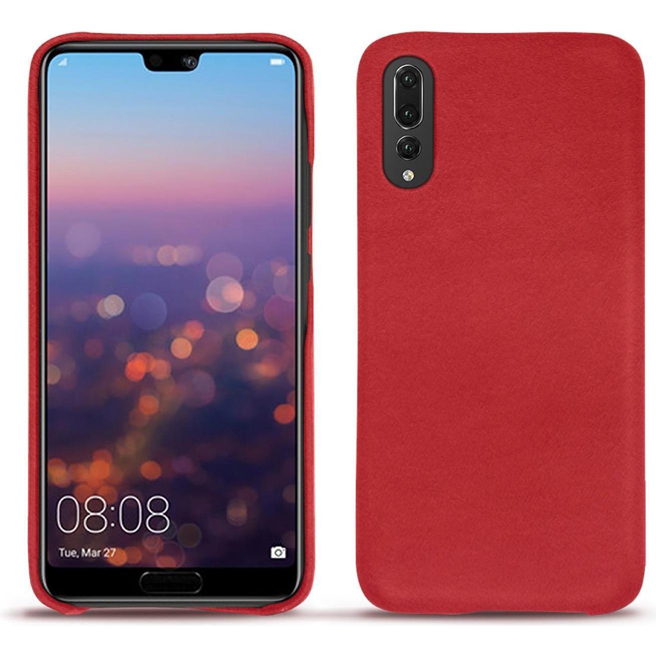 Noreve Lederschutzhülle (Huawei P20 Pro), Smartphone Hülle, Rot