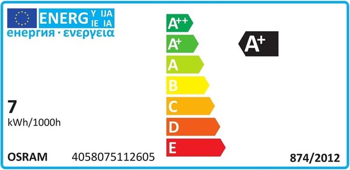 Energie-Label Osram Led Star Par16 (GU10, 6.90 W, 575 lm, 1 x, F)