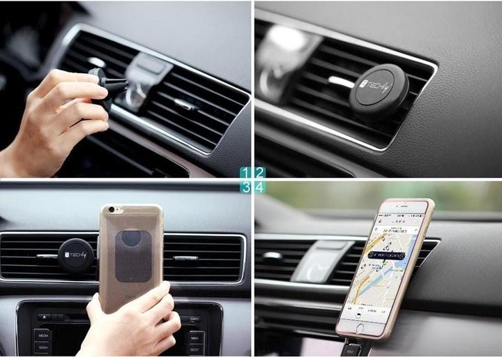 Image du produit Techly Porte-vent magnétique pour voiture Smartphone/GPS