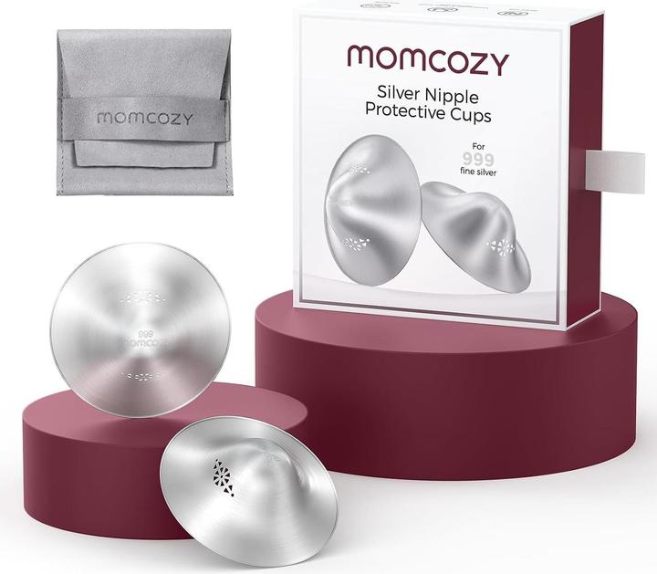 Momcozy PETTORALE IN ARGENTO 999 55 MM 2 PEZZI L