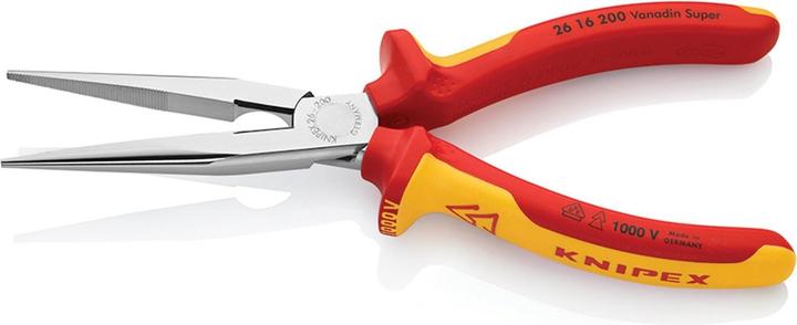 Actual product image Knipex Vde Long Snipe Nose Side Cutting Pliers 200mm (200 mm)