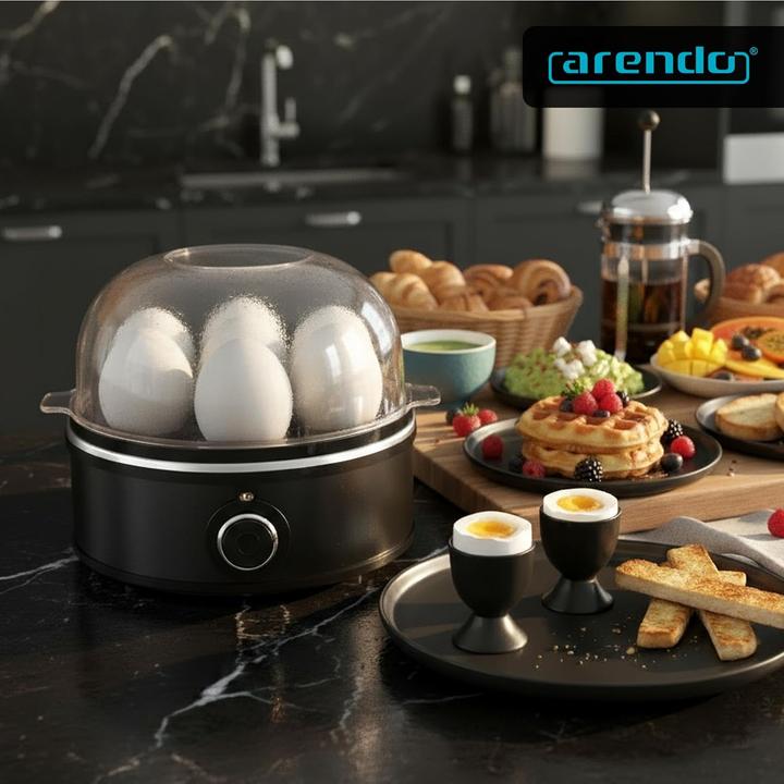 Produktbild Arendo Eierkocher mit Einsätzen für pochierte Eier & Omelette