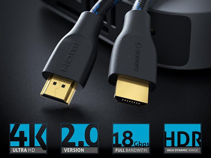 Actual product image Purelink Sonero Premium HDMI Cable X-PHC011-030 HDMI2.0 18Gbps 4K/60Hz Nylon Jacket 3m (3 m)