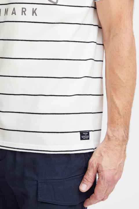 Actual product image FQ1924 FQTom SS stripe tee w logo print 21900644 (M)
