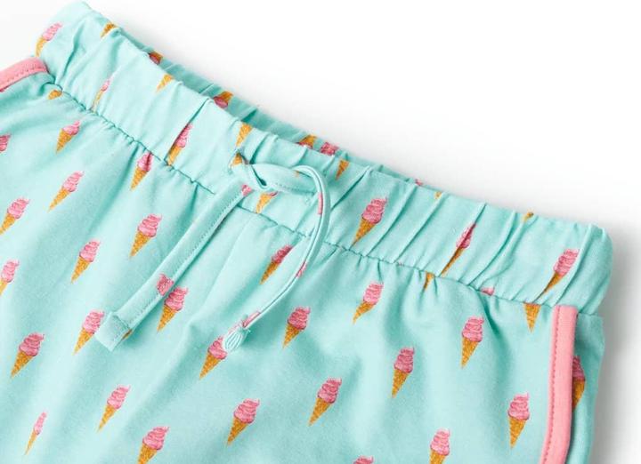 Actual product image vidaXL Children's shorts with drawstring Light mint green 128.Material (128)