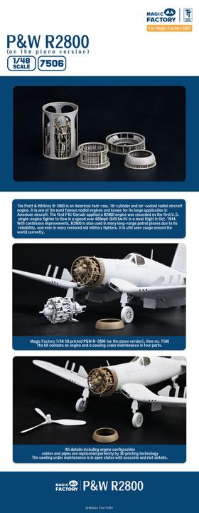 Immagine prodotto Magic Factory 1/48 Motore P&W R2800 Versione da esposizione separata Set 2