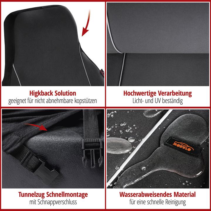 Actual product image Walser Car seat cover Modulo front seat cover Universal protective cover for highback car seat