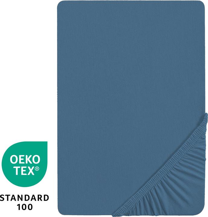 Produktbild Roba Spannbettlaken Jersey 'Seashells' indigo