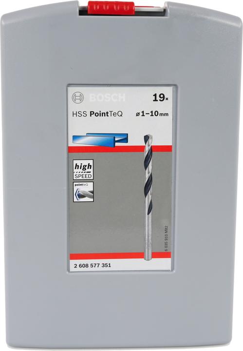 Produktbild Bosch Professional Zubehör HSS-Spiralbohrer-Set PointTeQ, 19-tlg., ProBox, 1–10 mm (6 mm, 1 mm, 6.5 mm, 5.5 mm, 10 mm, 1.5 mm, 7 mm, 3 mm, 5 mm, 8.5 mm, 8 mm, 2.5 mm, 9 mm, 3.5 mm, 4.5 mm, 2 mm, 7.5 mm, 9.5 mm, 4 mm)