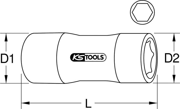 Produktbild KS Tools 1/4" Stecknuss mit Schutzisolierung (4 mm)