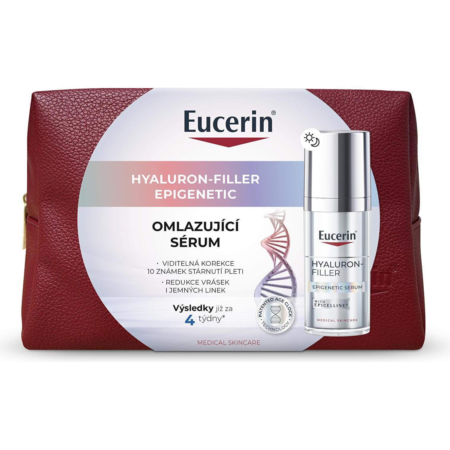 Eucerin, Siero viso, Verjüngendes Hautserum mit Kosmetiktasche Hyaluron-Filler (Epigenetisches Serum) 30ml (30 ml)