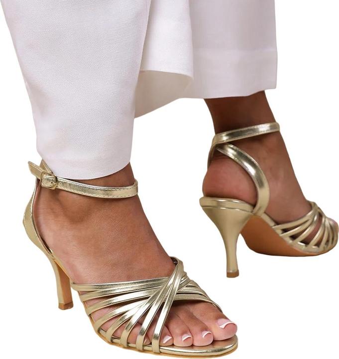 Actual product image Where's That From Womens/Ladies Cyprus Crossover Strap Mid Heel Sandals (37)