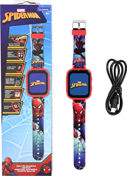 Actual product image Lexibook SpiderMan colour display watch with camera (Multilingual)