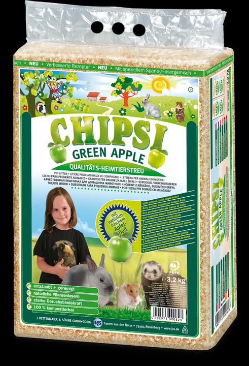 Actual product image Cat's Best Pet litter JRS Chipsi plus Green Apple 3.2 kg (3.20 kg, Bedding)
