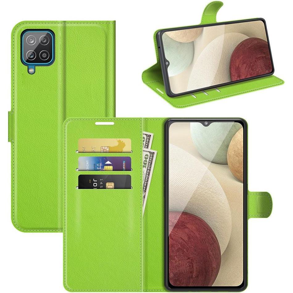 Thumbnail - Cover-Discount Galaxy A22 4G - Leder Etui Hülle grün (Samsung Galaxy A22), Smartphone Hülle, Grün