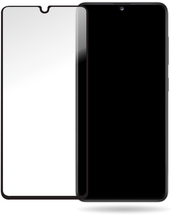 Actual product image Mobilize Black frame glass (1 Piece, Samsung Galaxy A41)