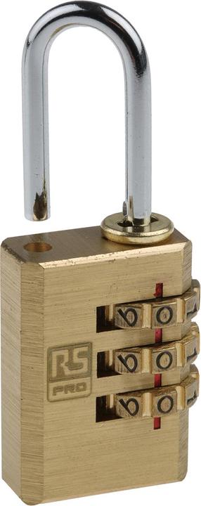 Immagine prodotto RS PRO Brass Combination Padlock 20 mm