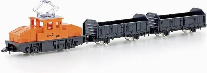 Lemke KATO by K105007 N Freight Train Set Class 169 Electric Locomotive with 2 DB Orange Freight (Track N)