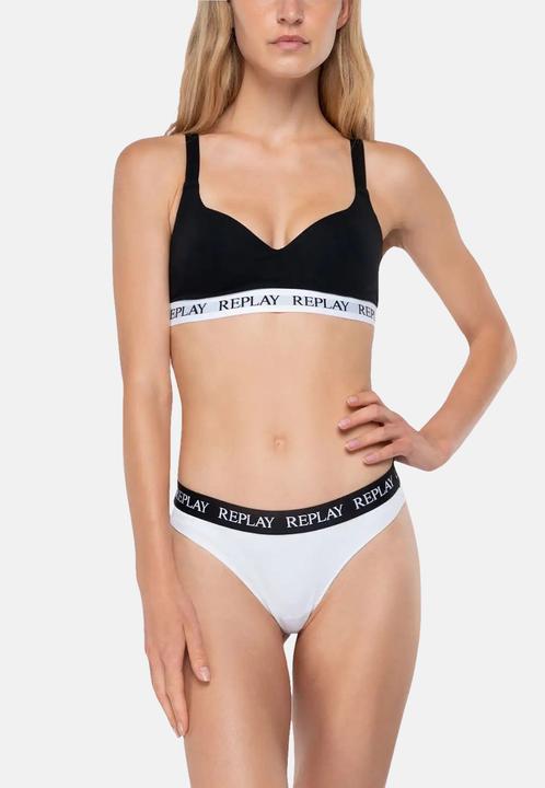 Actual product image Replay Unterhose Damen-Strings mit Logo-Bund 2er Pack (XL, pack of 2)